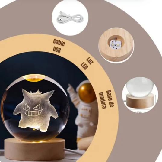 Luz LED Pokemon de cristal